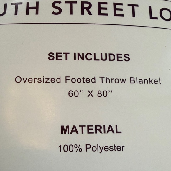 South Street Loft Blue Fleece Blanket 60x80 HSN collection NEW - Picture 7 of 7